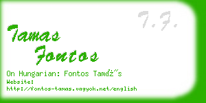 tamas fontos business card